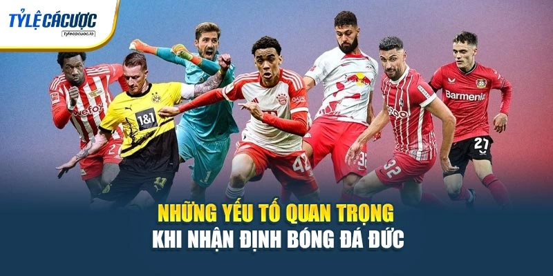 Những yếu tố quan trọng khi nhận định bóng đá Đức