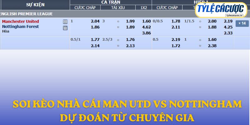Soi kèo nhà cái Man Utd vs Nottingham Forest – dự đoán từ chuyên gia