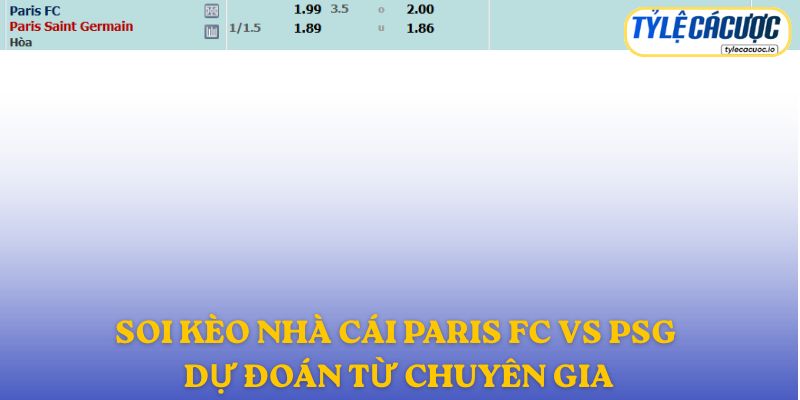 Soi kèo nhà cái Paris FC vs PSG – dự đoán chuyên sâu