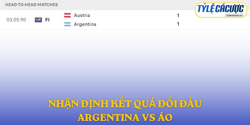 Nhận định kết quả đối đầu Argentina vs Áo