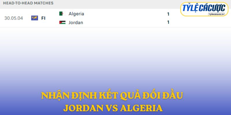 Nhận định đối đầu Jordan vs Algeria