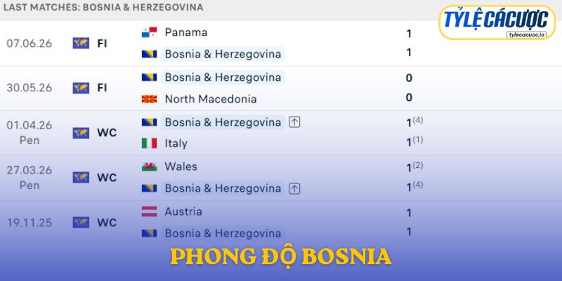 Phong độ Bosnia