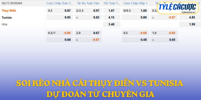 Soi kèo nhà cái Thụy Điển vs Tunisia – dự đoán từ chuyên gia