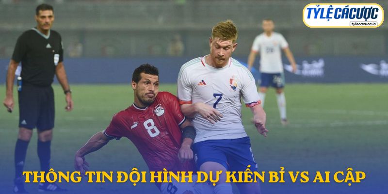 Thông tin đội hình dự kiến Bỉ vs Ai Cập