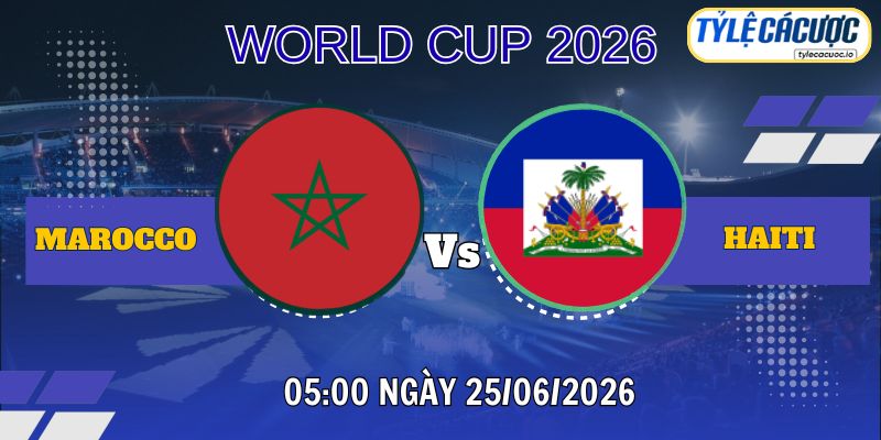 Tỷ lệ cá cược Morocco vs Haiti 05h00 ngày 25/06 – World Cup 2026